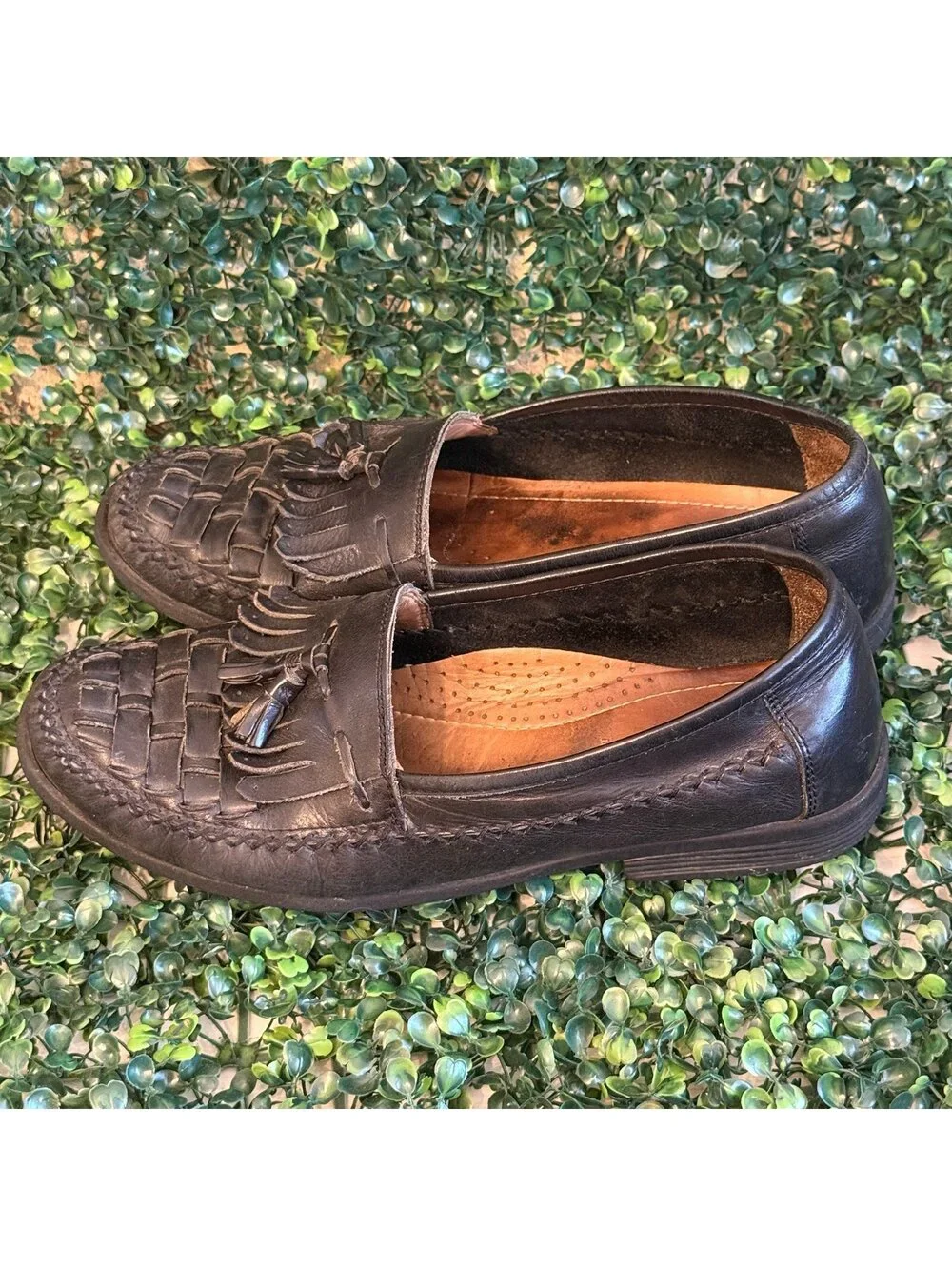Giorgio Brutini Le Glove Black Tassel Loafers, mens size 11